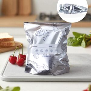 Sacos Reutilizáveis de Alumínio para Alimentos, 40 Peças, Zíper Hermético, 3 Tamanhos, à Prova de Vazamentos IZEFOOD FRESH