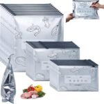 Sacos Reutilizáveis de Alumínio para Alimentos, 40 Peças, Zíper Hermético, 3 Tamanhos, à Prova de Vazamentos IZEFOOD FRESH