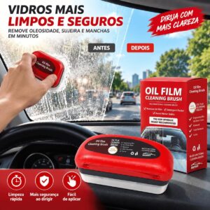 Escova Limpadora de Película de Óleo para Vidros 120 ml com Aplicador e Esponja, Remove Oleosidade e Manchas de Água IZEGLASS CLEAN Escova Limpadora de Película de Óleo para Vidros 120 ml com Aplicador e Esponja, Remove Oleosidade e Manchas de Água IZEGLASS CLEAN