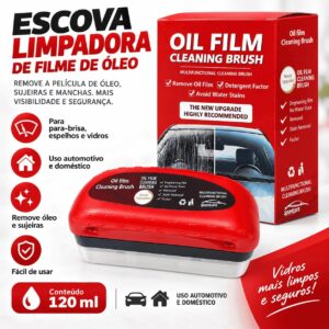 Escova Limpadora de Película de Óleo para Vidros 120 ml com Aplicador e Esponja, Remove Oleosidade e Manchas de Água IZEGLASS CLEAN Escova Limpadora de Película de Óleo para Vidros 120 ml com Aplicador e Esponja, Remove Oleosidade e Manchas de Água IZEGLASS CLEAN