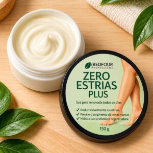 Creme Zero Estrias Plus RedFour Professional 150 g Hidratante Corporal para Massagem e Cuidados com a Aparência das Estrias, Todos os Tipos de Pele