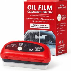 Escova Limpadora de Película de Óleo para Vidros 120 ml com Aplicador e Esponja, Remove Oleosidade e Manchas de Água IZEGLASS CLEAN