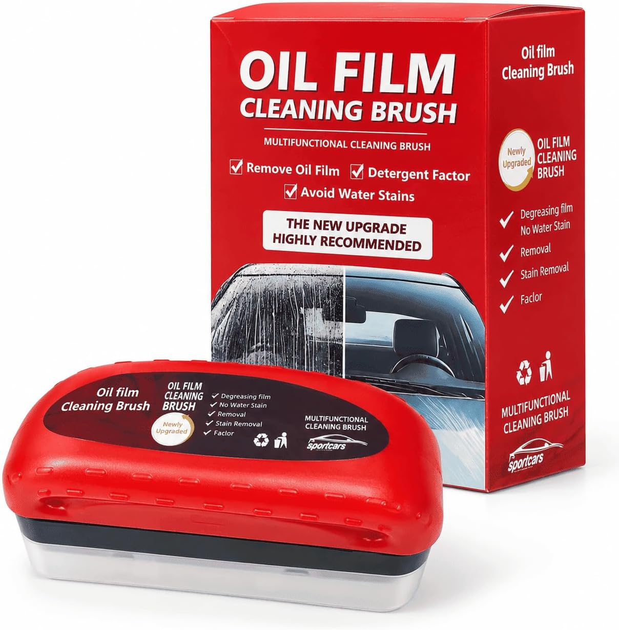Escova Limpadora de Película de Óleo para Vidros 120 ml com Aplicador e Esponja, Remove Oleosidade e Manchas de Água IZEGLASS CLEAN IZESHOP Escova Limpadora de Película de Óleo para Vidros IZEGLASS CLEAN com aplicador e solução de limpeza para vidros