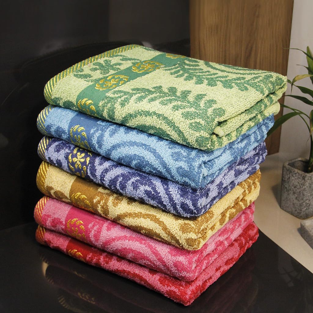 Kit 5 Toalhas de Banho Estampadas 140 x 70 cm Macias, Leves, Absorventes e de Secagem Rápida para Casa e Viagem IZEHOME comfort IZESHOP Kit 5 toalhas de banho estampadas IZEHOME comfort 140x70 cm macias e absorventes