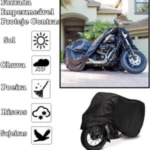 Capa para Moto Impermeável Forrada em Couro, Proteção UV, Sol e Chuva, Tamanho G IZE PROTECT Capa para Moto Impermeável Forrada em Couro, Proteção UV, Sol e Chuva, Tamanho G IZE PROTECT