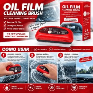 Escova Limpadora de Película de Óleo para Vidros 120 ml com Aplicador e Esponja, Remove Oleosidade e Manchas de Água IZEGLASS CLEAN Escova Limpadora de Película de Óleo para Vidros 120 ml com Aplicador e Esponja, Remove Oleosidade e Manchas de Água IZEGLASS CLEAN