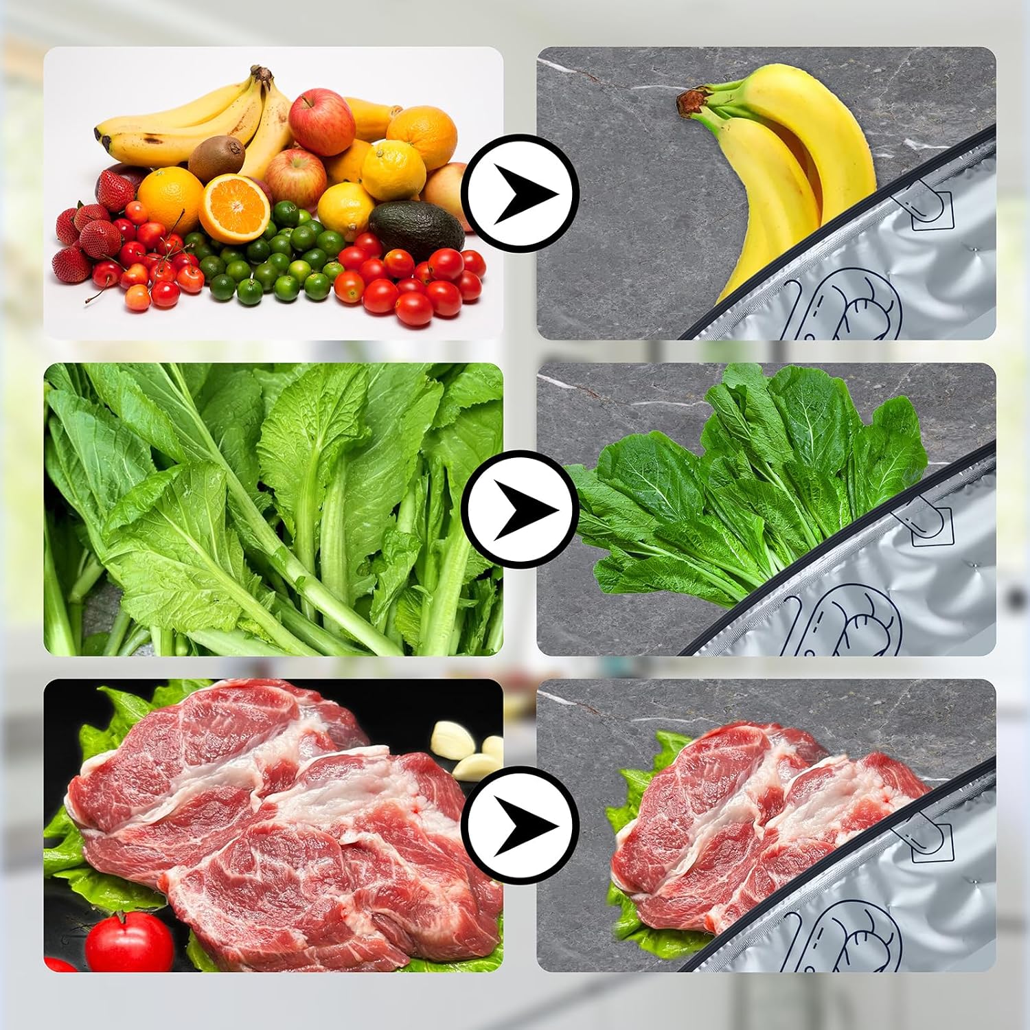 Sacos Reutilizáveis de Alumínio para Alimentos, 40 Peças, Zíper Hermético, 3 Tamanhos, à Prova de Vazamentos IZEFOOD FRESH